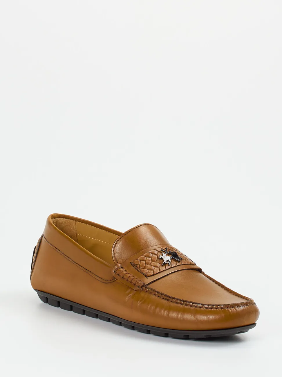 La Martina – Loafer aus Kalbleder Cognacbraun