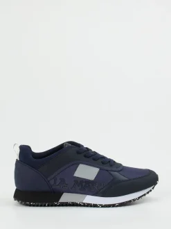 La Martina – Retro-Sneaker aus Textil Dunkelblau