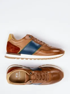 La Martina – Retro-Sneaker aus Kalbleder braun
