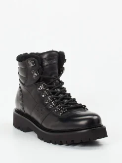 La Martina – Schnürboots aus Kalbleder schwarz