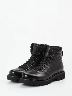 La Martina – Schnürboots aus Kalbleder schwarz