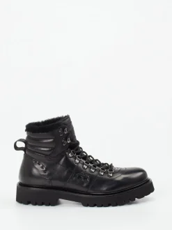 La Martina – Schnürboots aus Kalbleder schwarz