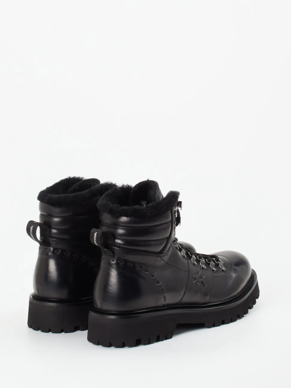 La Martina – Schnürboots aus Kalbleder schwarz