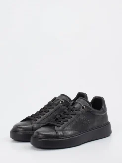 La Martina – Sneaker aus Büffelleder Schwarz
