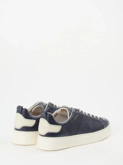 La Martina – Sneaker aus Kalbleder in Dunkelblau
