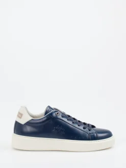 La Martina – Sneaker aus Kalbleder Marineblau