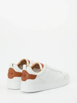 La Martina – Sneaker aus Kalbleder in Weiß