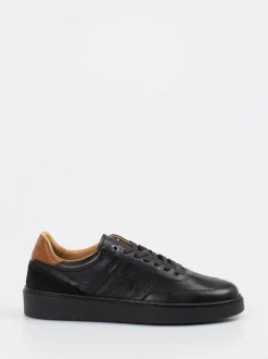 La Martina – Sneaker aus Kalbleder in Schwarz