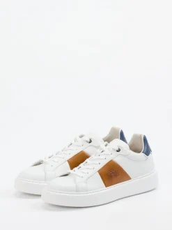 La Martina – Sneaker aus Kalbleder in Weiß