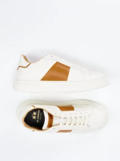 La Martina – Sneaker aus Kalbleder in Beige