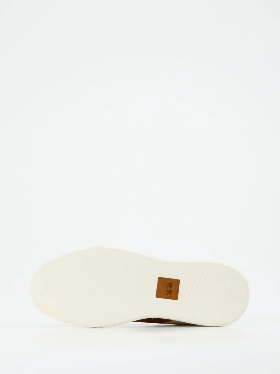 La Martina – Sneaker aus Kalbleder in Beige