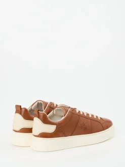 La Martina – Sneaker aus Kalbleder Cognacbraun