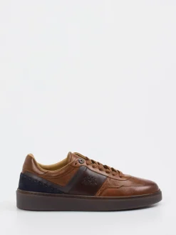 La Martina – Sneaker aus Kalbleder in Braun