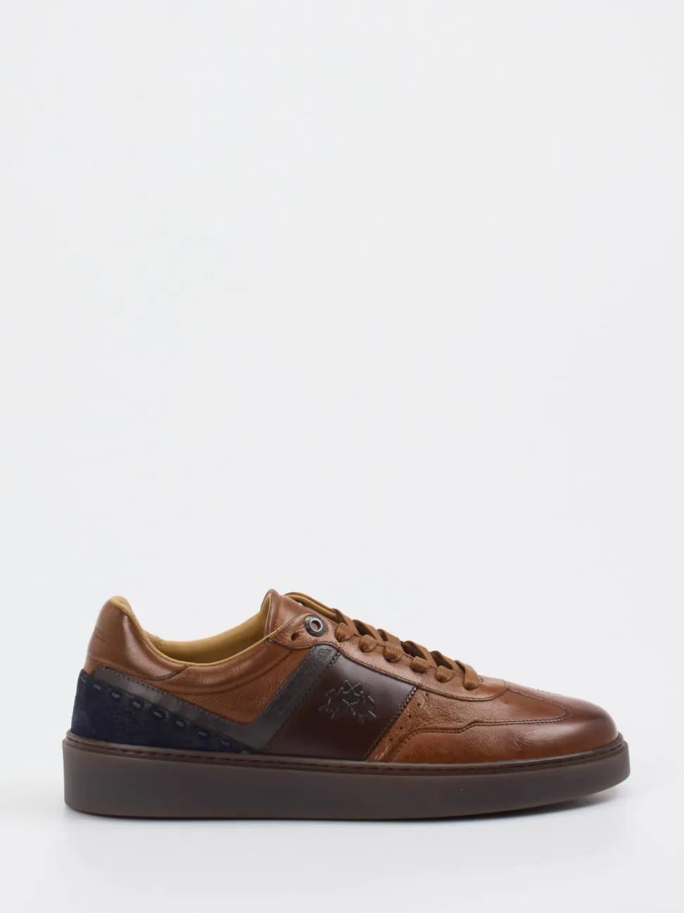 La Martina – Sneaker aus Kalbleder in Braun