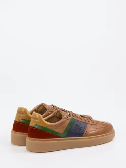La Martina – Sneaker aus Kalbleder in Cognacbraun