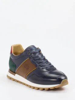 La Martina – Sneaker aus Kalbleder Dunkelblau
