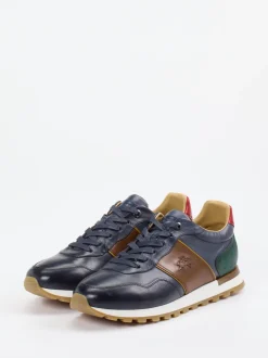 La Martina – Sneaker aus Kalbleder Dunkelblau