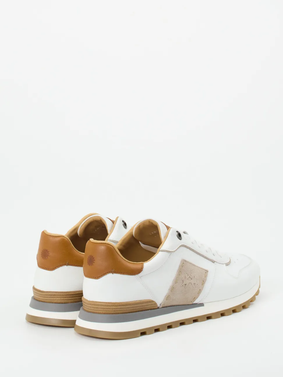 La Martina – Sneaker aus Kalbleder in Weiß