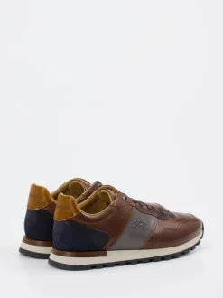 La Martina – Sneaker aus Kalbleder in Dunkelbraun