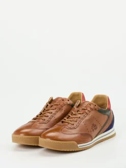 La Martina – Sneaker aus Kalbleder cognacfarben