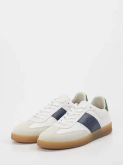 La Martina – Sneaker aus Veloursleder und Leder Weiß