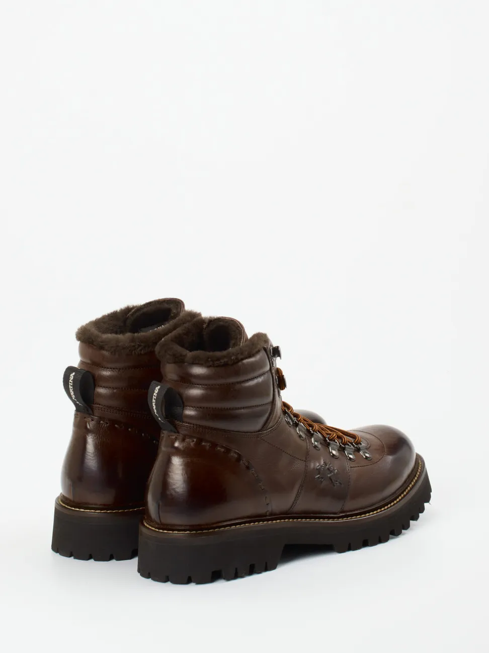 La Martina – Wanderboots aus Kalbleder Dunkelbraun