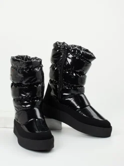 Lackner – Winterstiefel aus Nylon schwarz glänzend