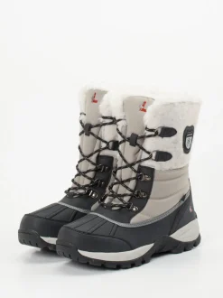 Lackner – Winterstiefel aus Synthetikleder hellgrau