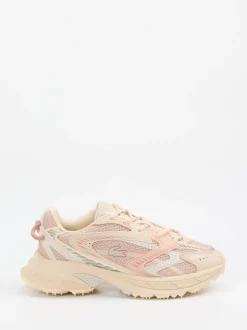 Lacoste – Chunky Sneaker aus Textil in Rosa