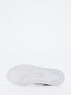 Lacoste – Sneaker aus Glattleder weiß mit Goldakzenten