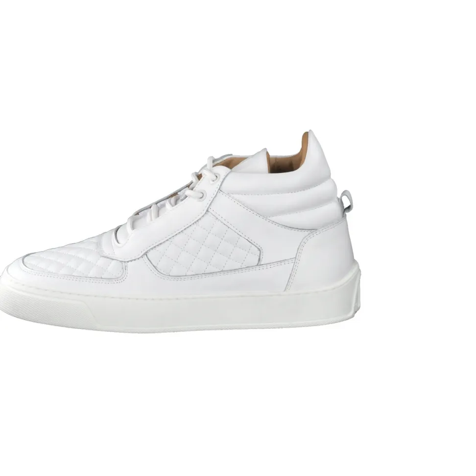 Leandro Lopes – Mid-Top Sneaker aus Kalbleder weiß