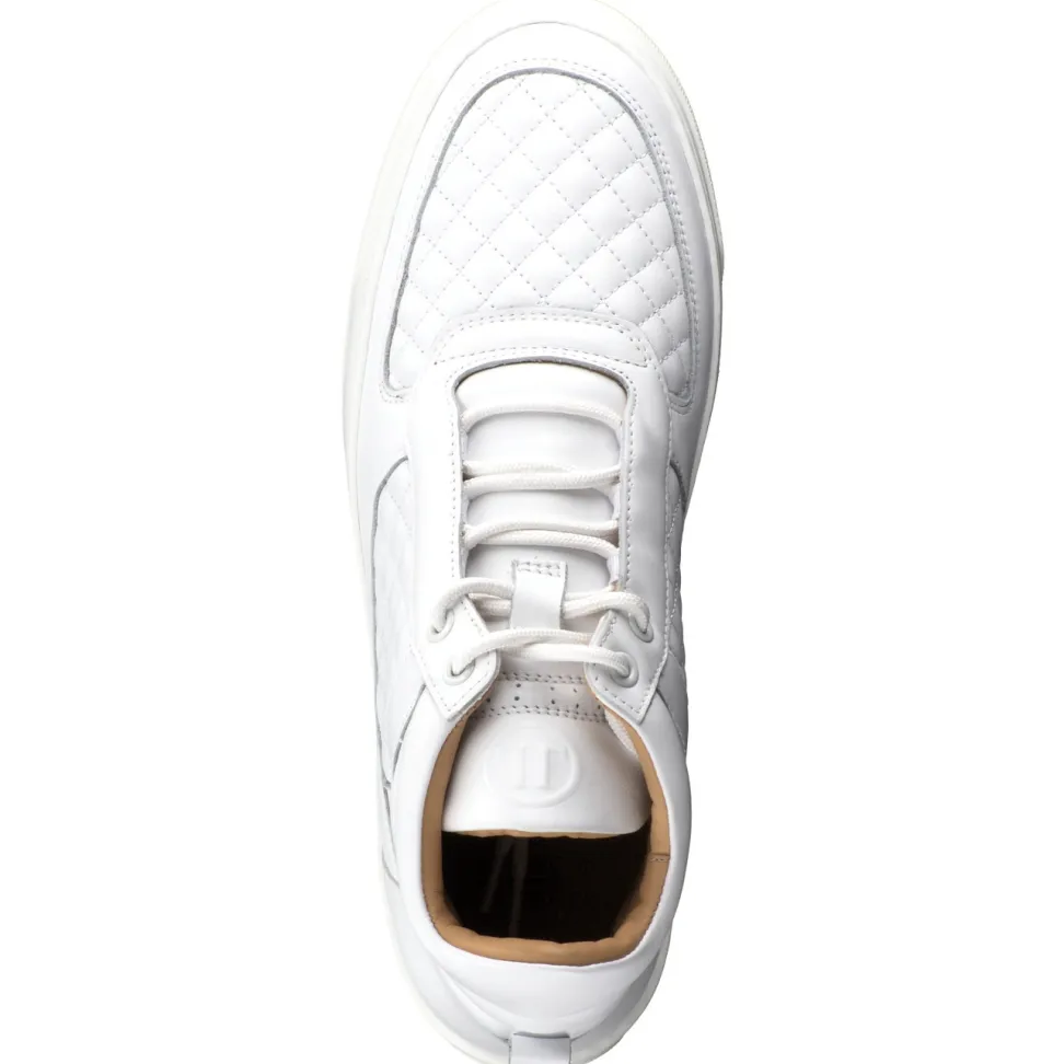 Leandro Lopes – Mid-Top Sneaker aus Kalbleder weiß