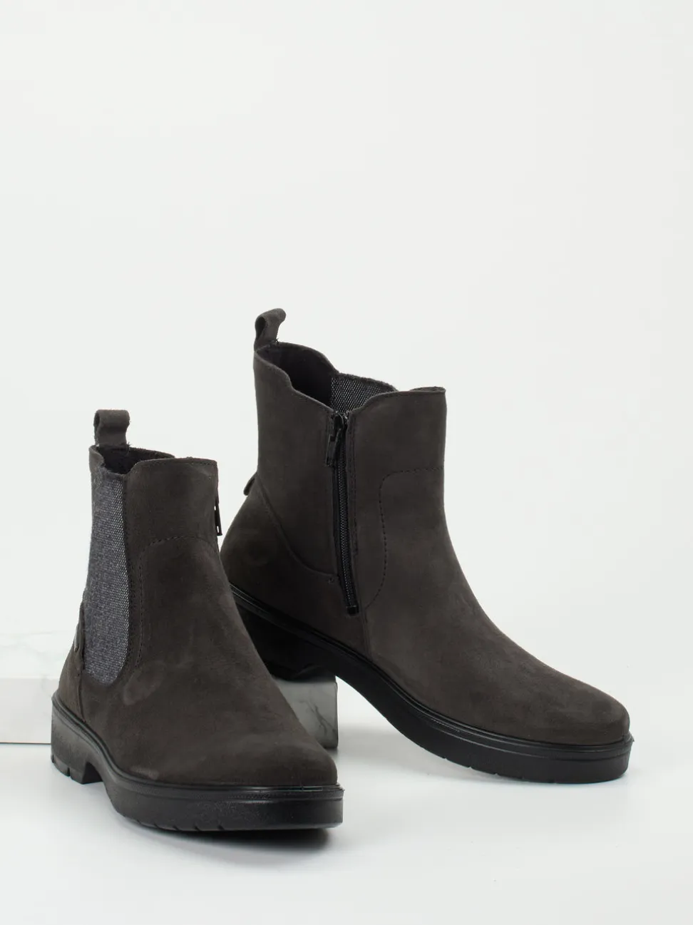 Legero – Chelsea Boots aus Veloursleder Anthrazit