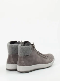 Legero – High-Top Sneaker aus Veloursleder Taupegrau