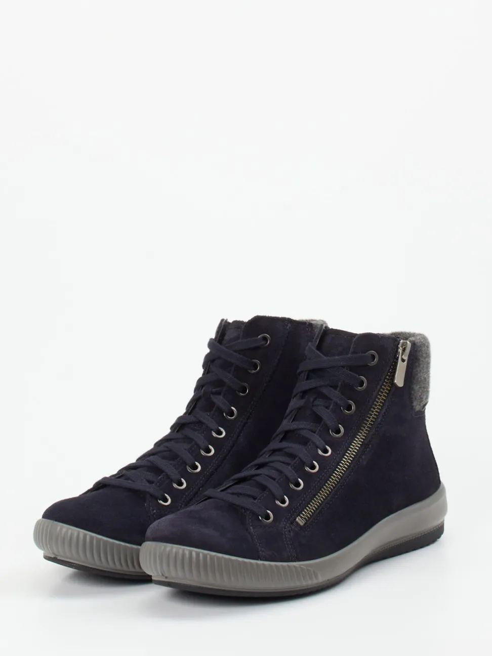 Legero – High-Top Sneaker aus Veloursleder Dunkelblau