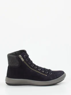 Legero – High-Top Sneaker aus Veloursleder Dunkelblau