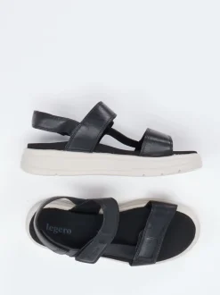 Legero – Komfortsandalen aus Kalbleder schwarz