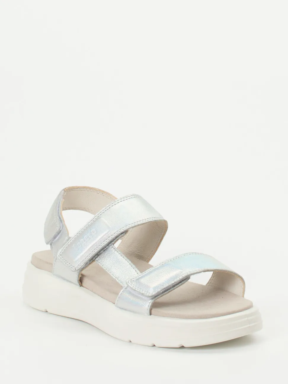 Legero – Komfort-Sandalen aus Metallicleder silber