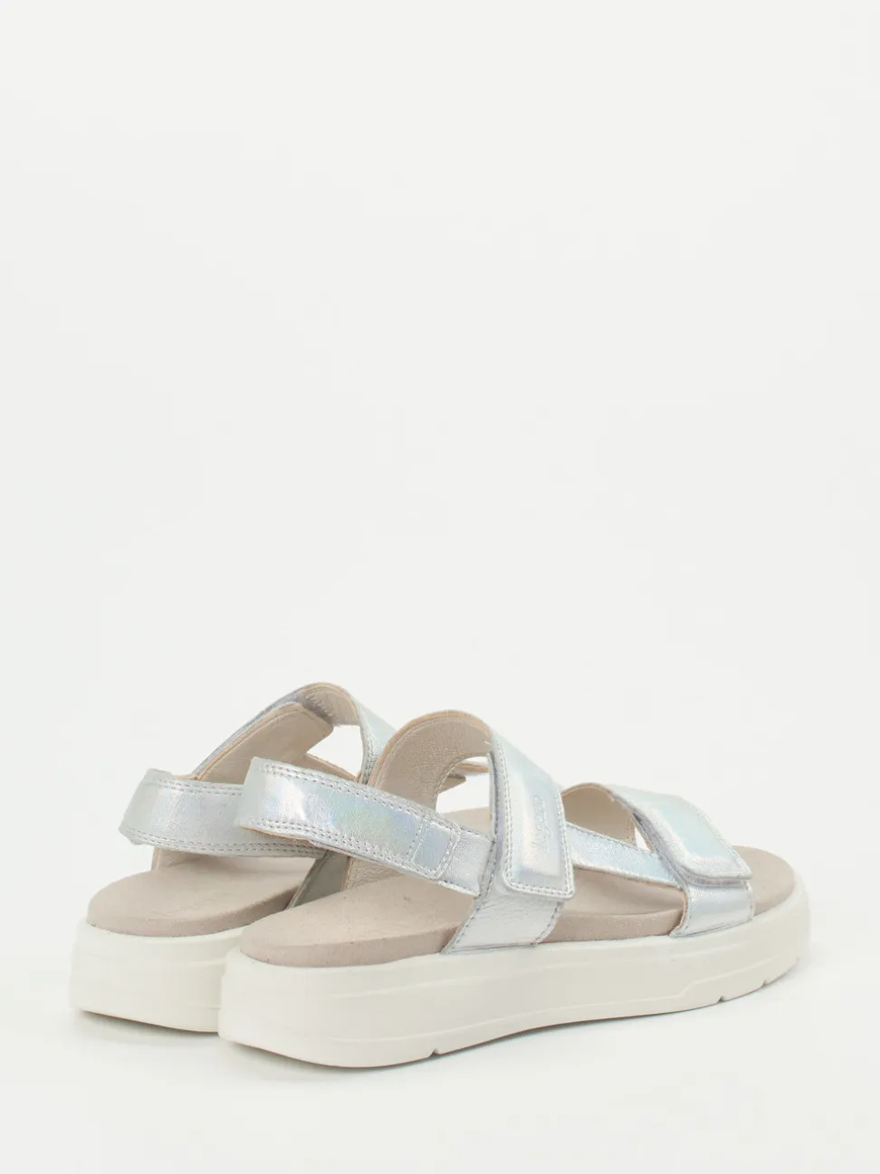 Legero – Komfort-Sandalen aus Metallicleder silber