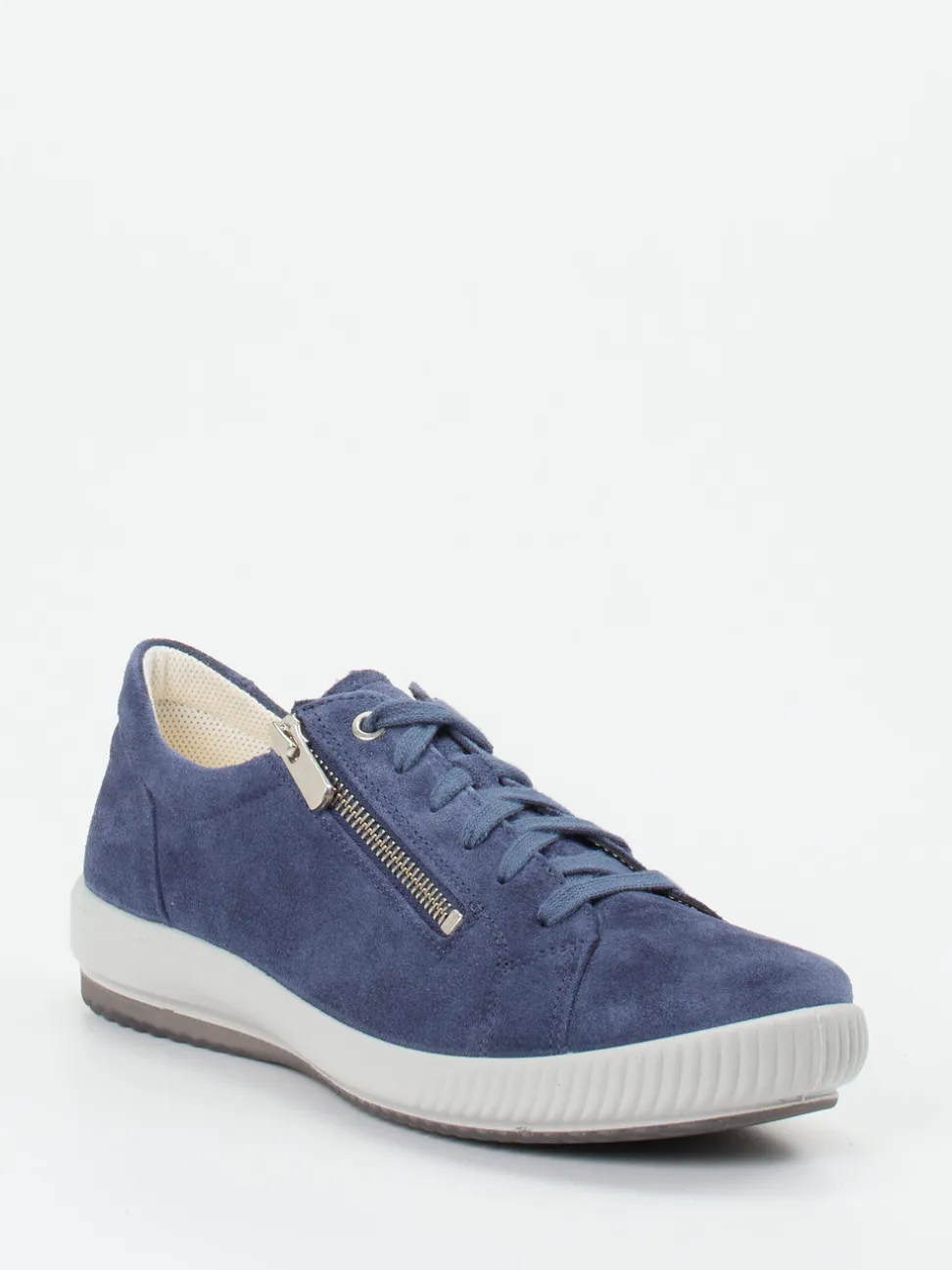 Legero – Komfort-Sneaker aus Veloursleder jeansblau