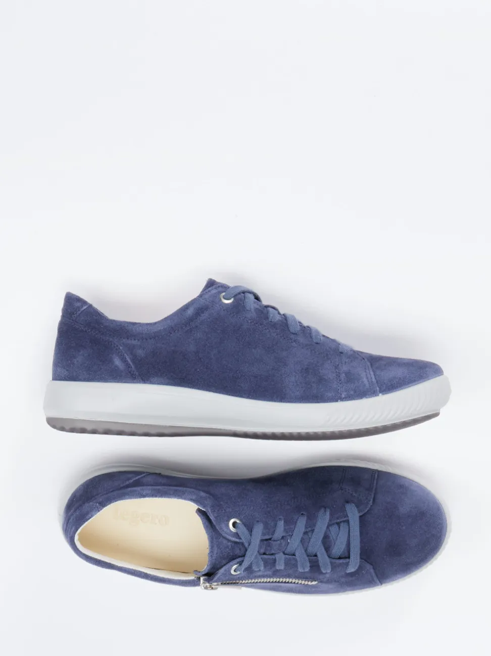 Legero – Komfort-Sneaker aus Veloursleder jeansblau