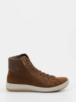 Legero – Schnürboots aus Veloursleder in Braun
