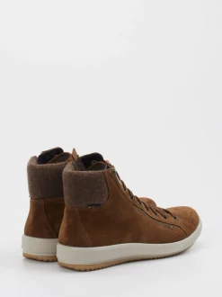 Legero – Schnürboots aus Veloursleder in Braun