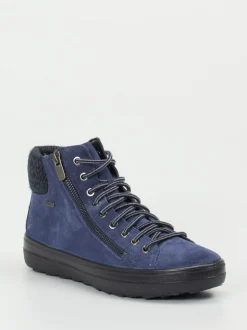 Legero – Schnürboots aus Veloursleder Dunkelblau