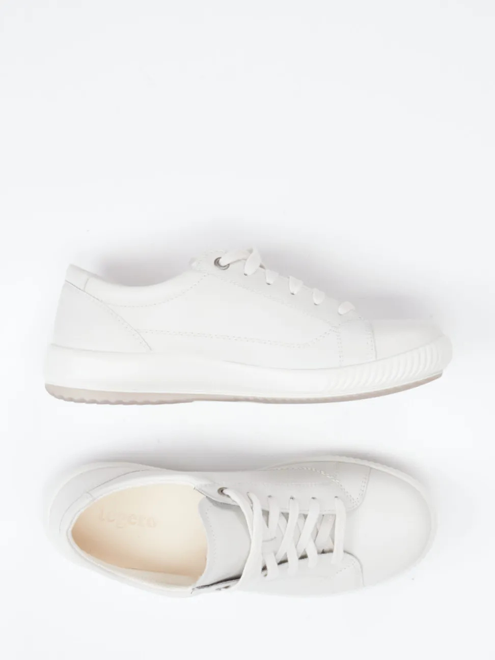 Legero – Sneaker aus Lammleder in Offwhite