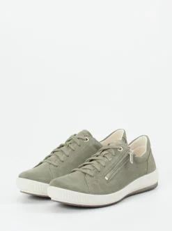 Legero – Sneaker aus Veloursleder salbeigrün