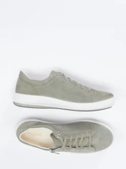 Legero – Sneaker aus Veloursleder salbeigrün