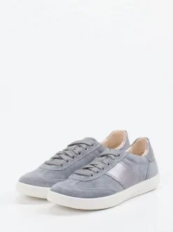 Legero – Sneaker aus Veloursleder in Taubengrau
