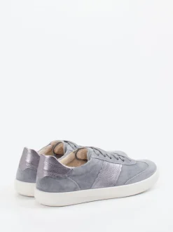 Legero – Sneaker aus Veloursleder in Taubengrau