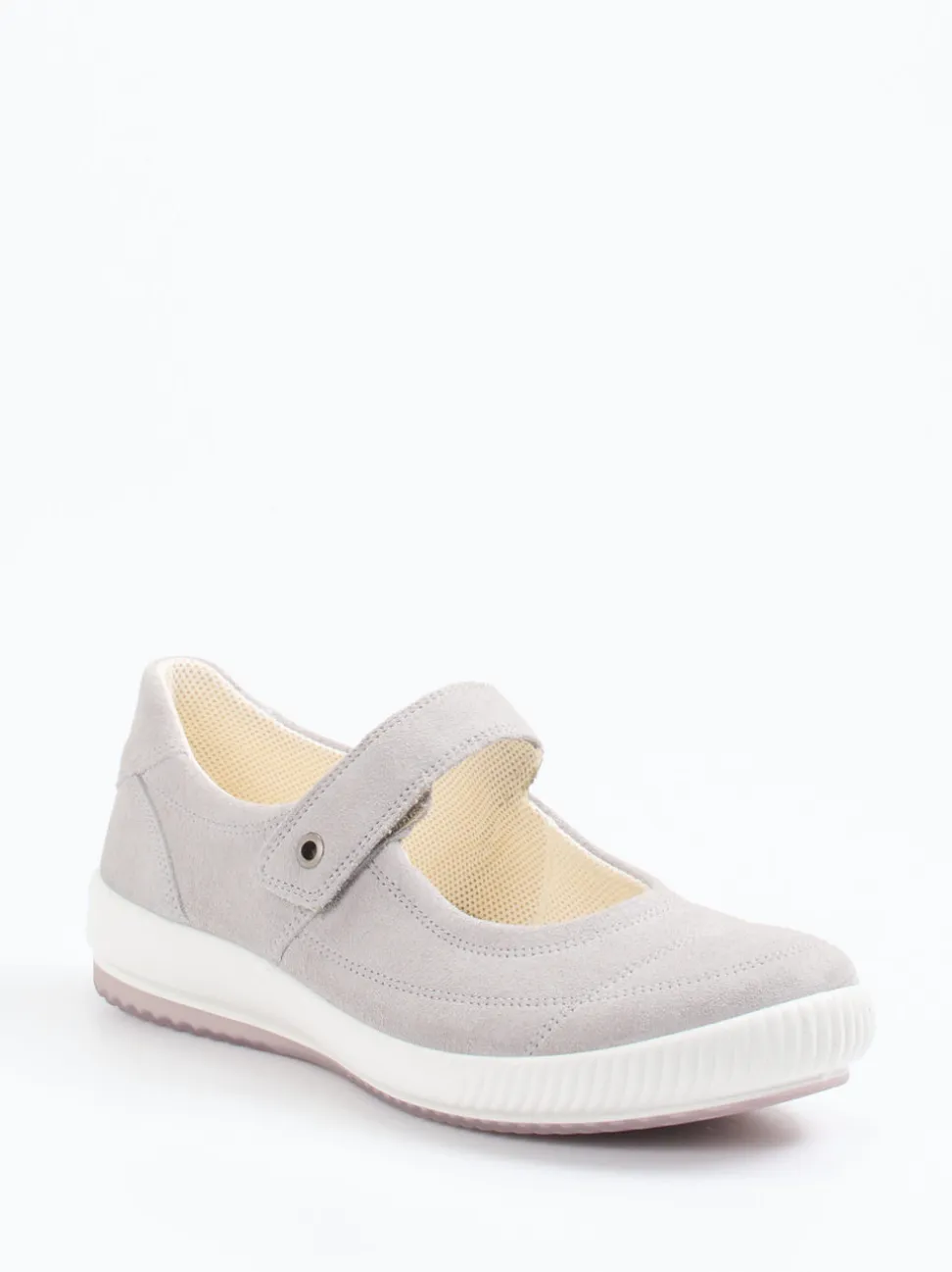 Legero – Spangenpumps aus Veloursleder hellgrau